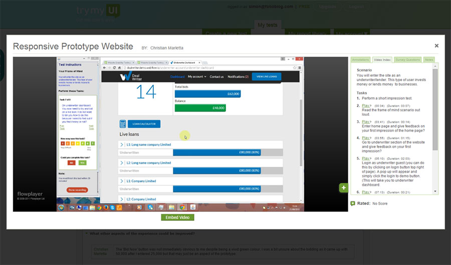 DealWriter usability testing