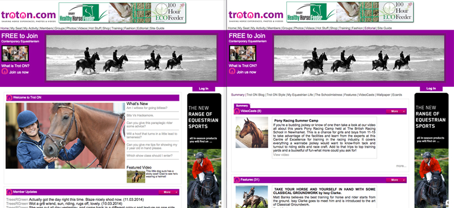 Trot On original website analysis